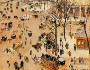 Camille Pissarro œuvres - place du théâtre francais 1898 Camille Pissarro